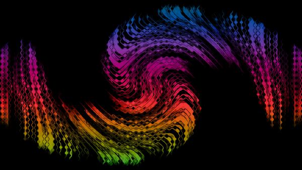 Free digital art rainbow wave hd abstract wallpaper download