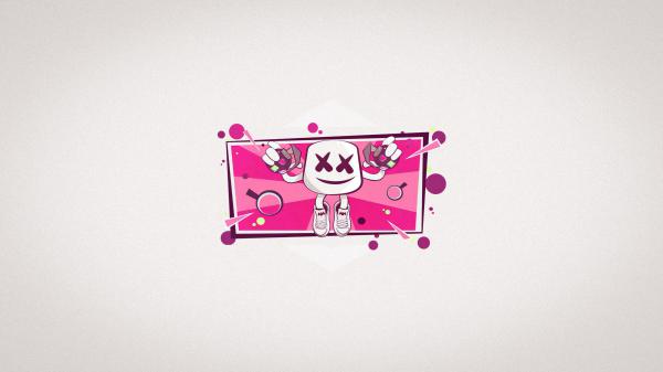 Free dj marshmello art in white background 4k hd marshmello wallpaper download