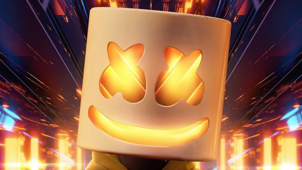 Free dj marshmello with yellow led mask 4k hd marshmello wallpaper download