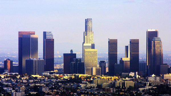 Free dodgers los angeles city with high rising buildings hd dodgers wallpaper download