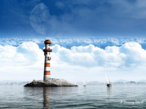 Free dreamy watch tower world wallpaper download