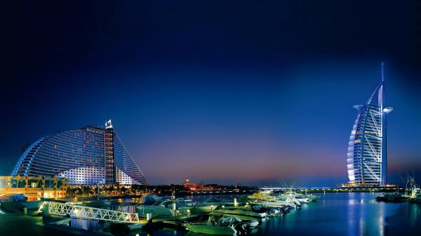 Free dubai night cityscape 4k wallpaper download