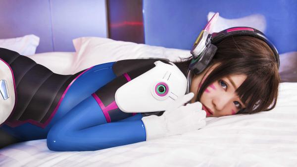 Free dva overwatch cosplay 5k wallpaper download