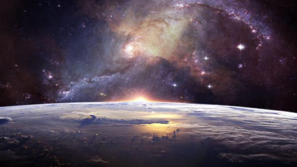 Free earth horizon milky way 4k wallpaper download