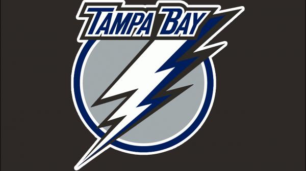 Free emblem logo nhl tampa bay lightning in dark brown background basketball hd sports wallpaper download