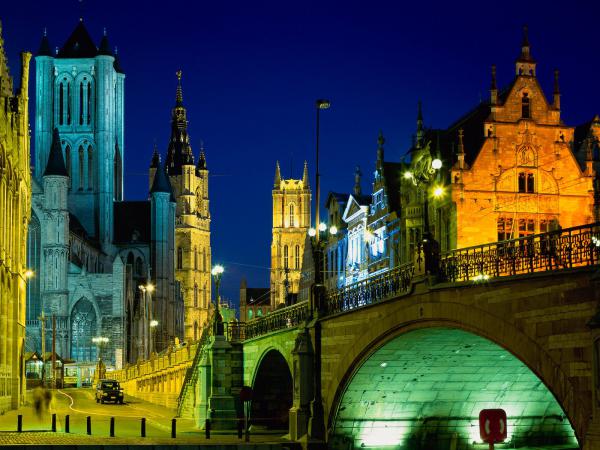 Free evening in ghent belgium wallpaper download