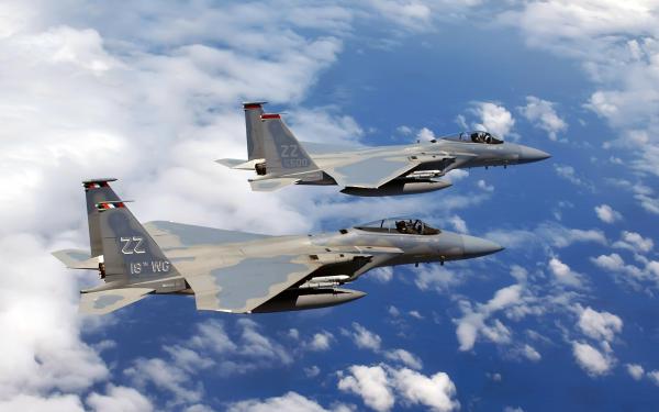 Free f 15c eagles flies over okinawa wallpaper download