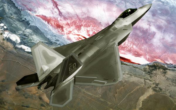 Free f22 raptor fly over wallpaper download