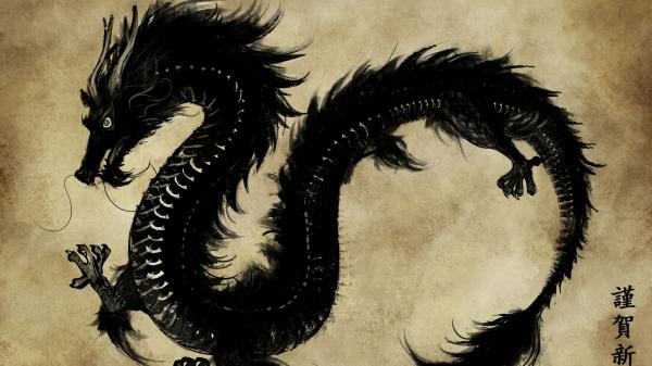 Free fantasy black dragon hd dreamy wallpaper download
