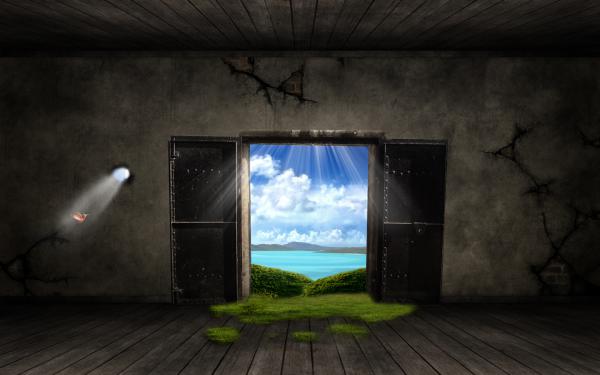 Free fantasy door wallpaper download