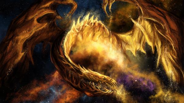 Free fantasy fiery dragon is breathing fire hd dreamy wallpaper download