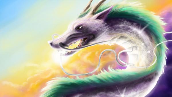 Free fantasy wolf dragon picture 4k hd dreamy wallpaper download