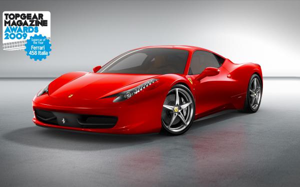 Free ferrari 458 italia supercar of the year 2009 wallpaper download