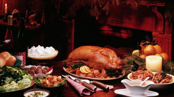 Free foods on table hd thanksgiving wallpaper download