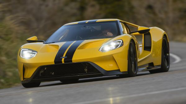 Free ford gt yellow 4k 5k hd wallpaper download