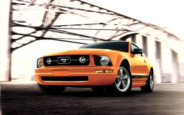 Free ford mustang yellow wallpaper download