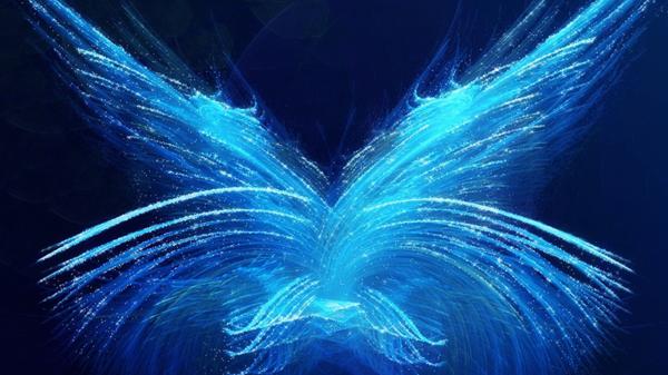 Free fractal blue butterfly hd abstract wallpaper download