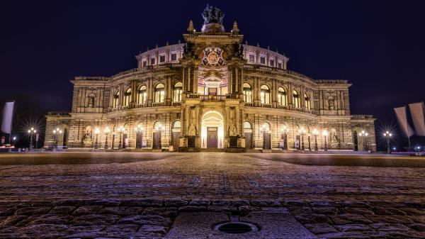 Free germany dresden opera house saxony 4k hd travel wallpaper download