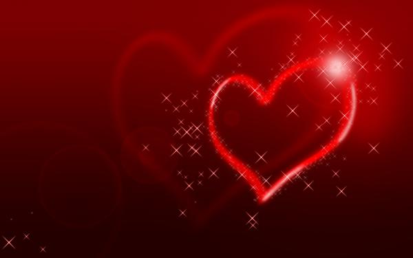 Free glittering heart wallpaper download