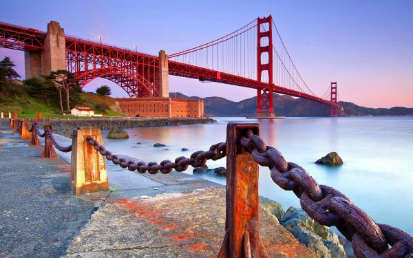 Free golden gate bridge coast wallpaper download