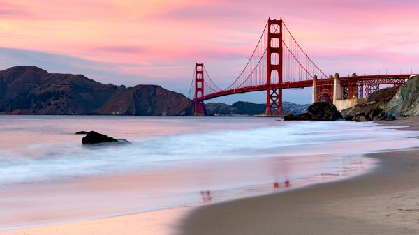 Free golden gate bridge evening san francisco 4k wallpaper download