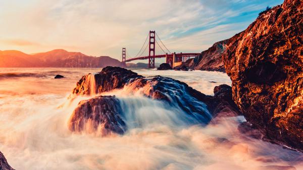 Free golden gate bridge landscape 4k wallpaper download