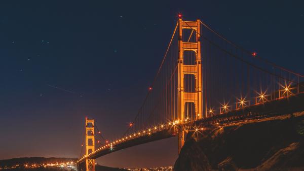 Free golden gate bridge night san francisco 4k wallpaper download