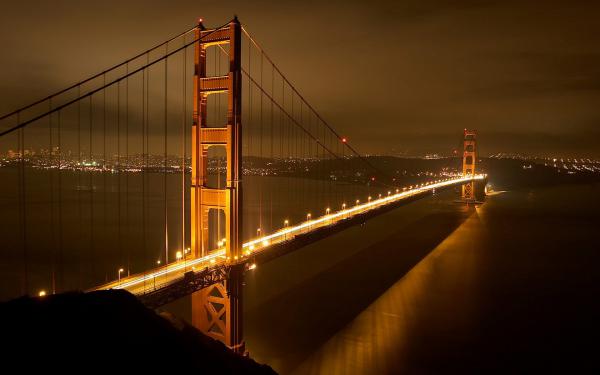 Free golden gate bridge nights wallpaper download