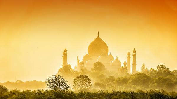 Free golden taj mahal wallpaper download