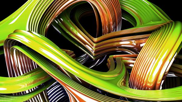 Free green and brown fractal hd abstract wallpaper download