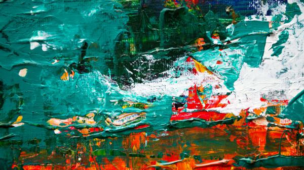 Free green and red acrylic artistic painting 4k hd abstract wallpaper download