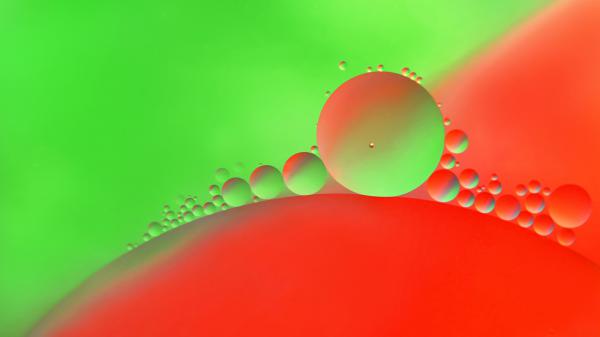 Free green and red bubble hd abstract wallpaper download