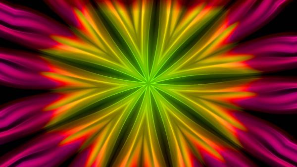 Free green red pink digital artistic kaleidoscope hd abstract wallpaper download