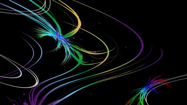 Free green yellow purple blue colors gradient curves hd abstract wallpaper download