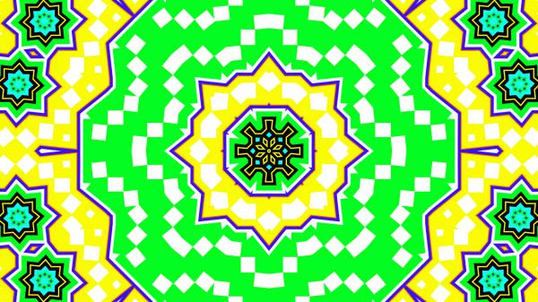 Free green yellow shapes kaleidoscope colorful digital art hd abstract wallpaper download