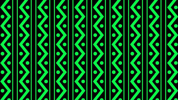 Free green zigzag black dots hd abstract wallpaper download