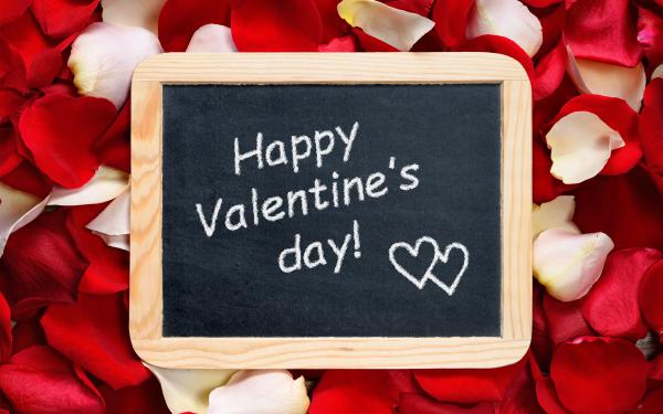 Free happy valentines day rose petals wallpaper download