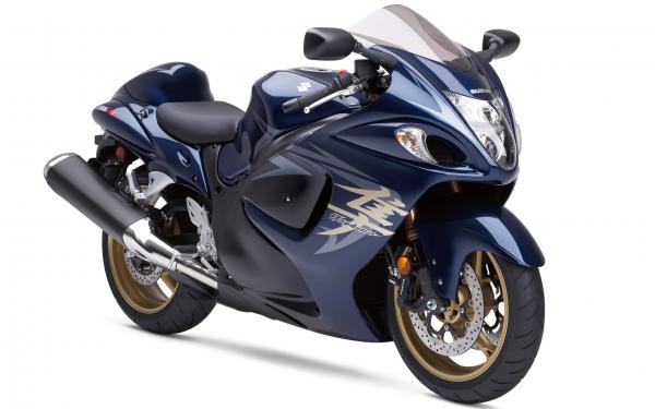 Free hayabusa suzuki blue bike wallpaper download