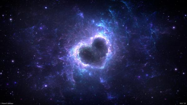 Free heart galaxy wallpaper download