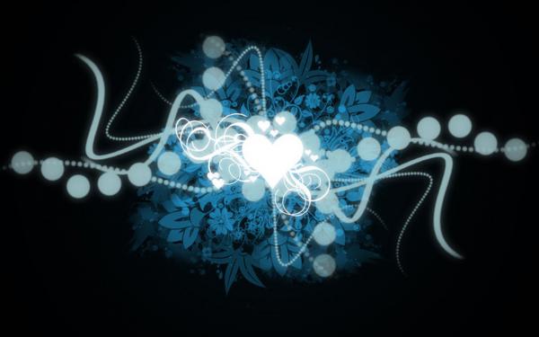 Free heart shaped universe widescreen wallpaper download