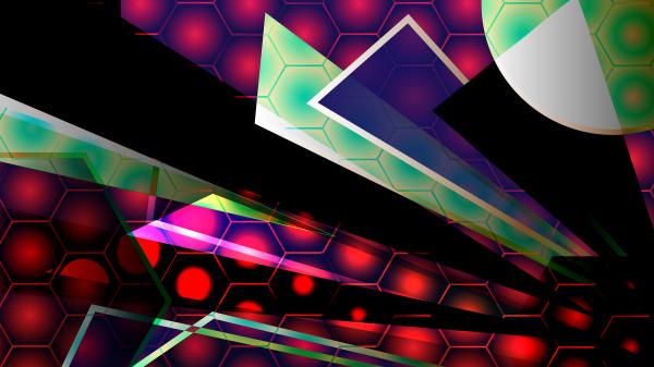 Free hexagon round shapes 4k 5k hd abstract wallpaper download