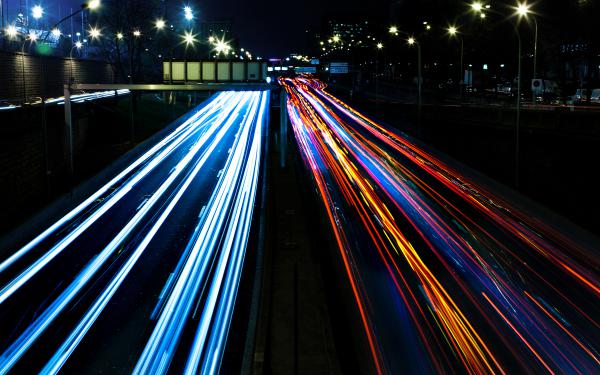 Free highway lights wallpaper download