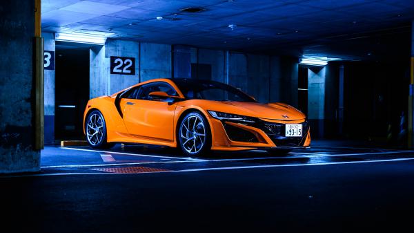 Free honda nsx orange 5k wallpaper download