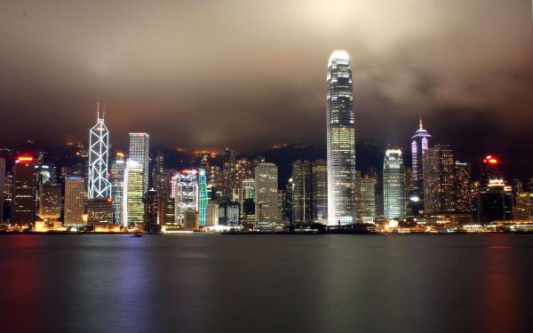 Free hong kong city ocean wide wallpaper download