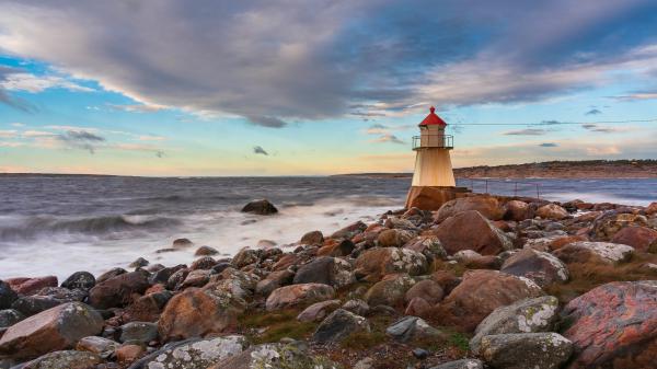 Free horizon lighthouse in norway ocean 4k 5k hd travel wallpaper download