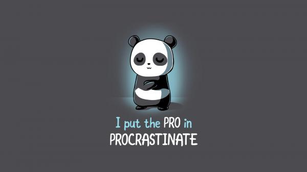 Free i put the pro in procrastinate hd inspirational wallpaper download