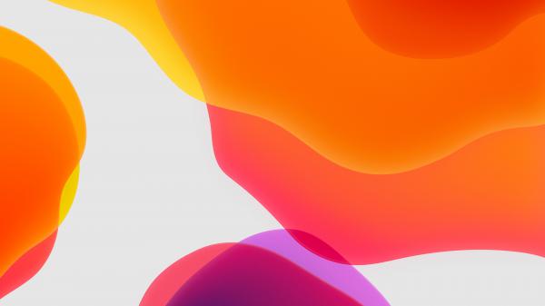 Free ios 13 ipados orange wallpaper download