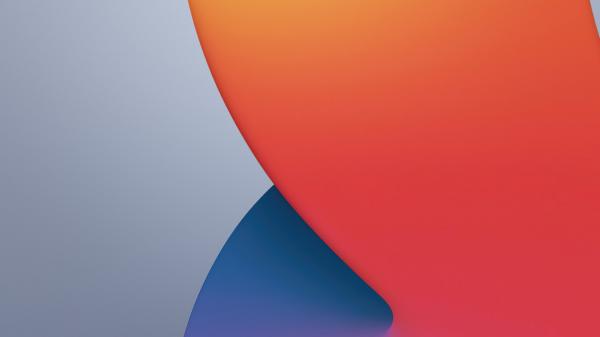 Free ios 14 wwdc 2020 iphone 12 ipados red and blue with grey background stock hd abstract wallpaper download