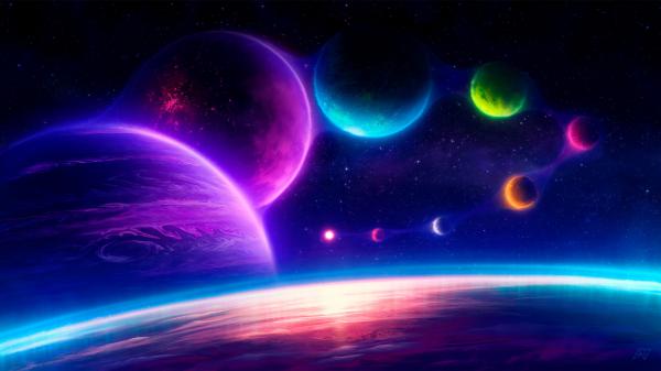 Free jelly sky planets wallpaper download