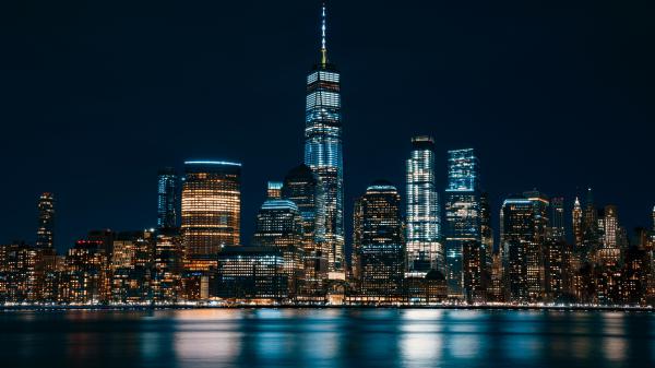 Free jersey city night cityscape 4k 8k wallpaper download